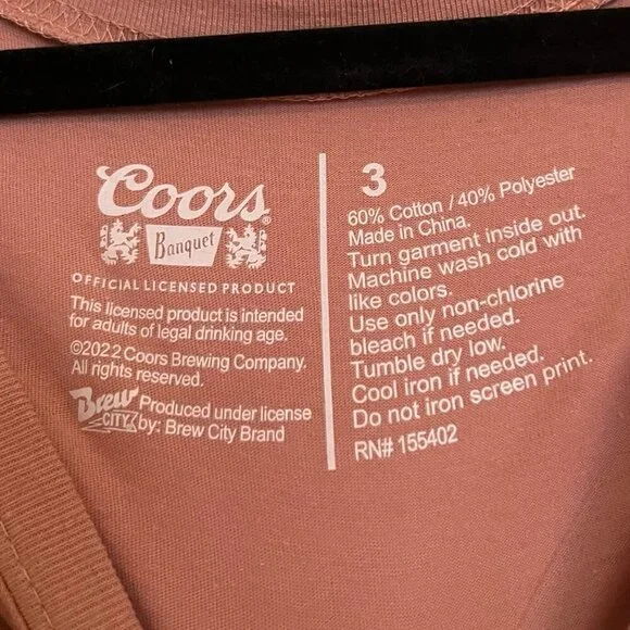 Torrid Size 3 Coors Banquet Graphic Tee - Pink - Picture 6 of 7